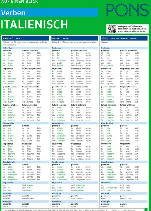 Pons Langenscheidt GmbH Lexika & Sprachen-PONS Verben auf einen Blick Italienisch