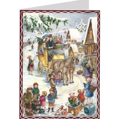 Richard Sellmer Verlag Postkartenkalender*Postkarten-Adventskalender "Hurra die Kutsche kommt"