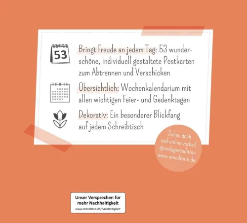 arsEdition Postkartenkalender*Postkartenkalender 365 Tage Achtsamkeit 2026