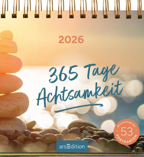 arsEdition Postkartenkalender*Postkartenkalender 365 Tage Achtsamkeit 2026