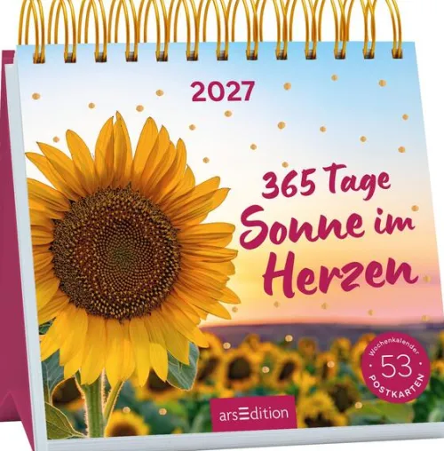 Postkartenkalender 365 Tage Sonne im Herzen 2027*Ars Edition GmbH