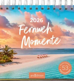 ars edition Postkartenkalender-Postkartenkalender Fernwehmomente 2026