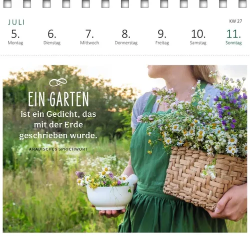 Postkartenkalender Gartenglück 2027*Ars Edition GmbH Best