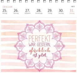 Ars Edition GmbH Geburtstagskalender-Postkartenkalender Glücksmantras 2027