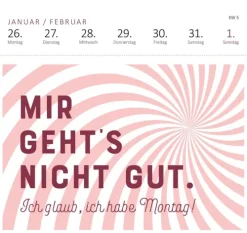 ars edition Postkartenkalender*Postkartenkalender Vergiss Rosen, streu mir Pommes aufs Bett. 2026