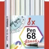 STABILO Nonbook Kalligraphie & Handlettering-Premium-Filzstift mit Pinselspitze für variable Strichstärken - STABILO Pen 68 brush - 8er Pack - mit 8 verschiedenen Farben
