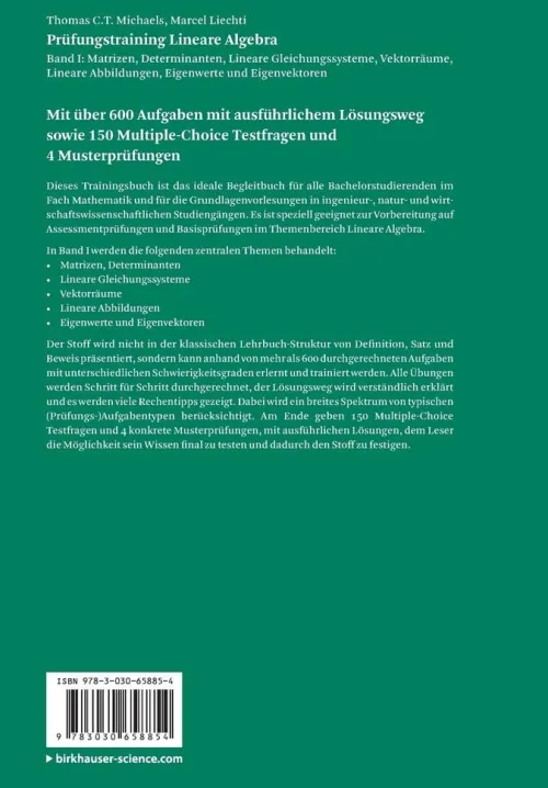 Springer-Verlag GmbH Mathematik-Prüfungstraining Lineare Algebra