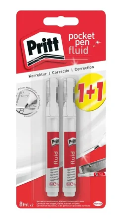 Henkel Klebstoff & Klebebänder*Pritt Kleben Pritt Korrektur Pocket Pen flüssig, 2 × 8 ml