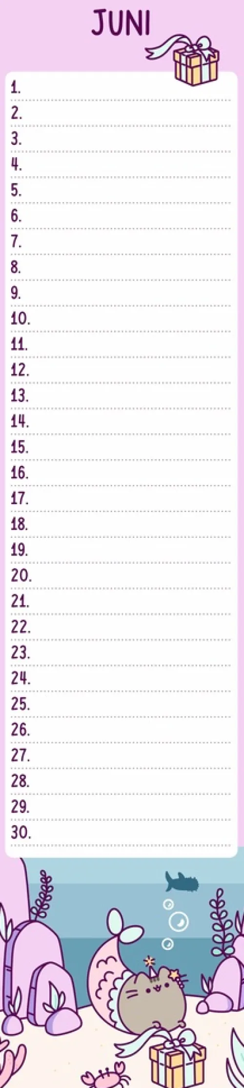 Pusheen Geburtstagskalender Langplaner*Heye Discount