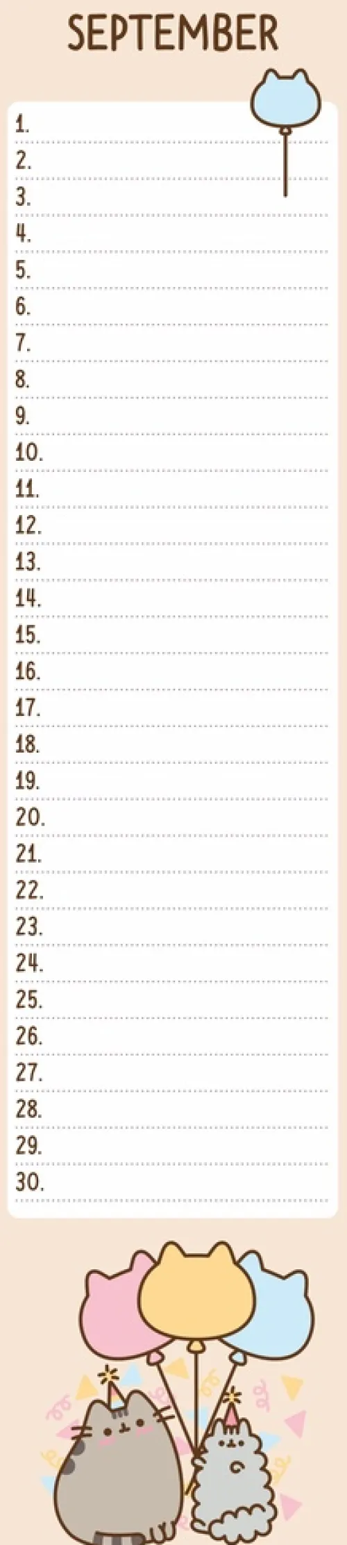 Pusheen Geburtstagskalender Langplaner*Heye Discount
