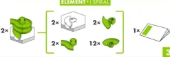 Ravensburger Spieleverlag Modelle & Konstruktion*Ravensburger GraviTrax Element Spirale - Zubehör für das Kugelbahnsystem. Kombinierbar mit allen GraviTrax Produktlinien, Starter-Sets, Extensions und Elements, Konstruktionsspielzeug ab 8 Jahren