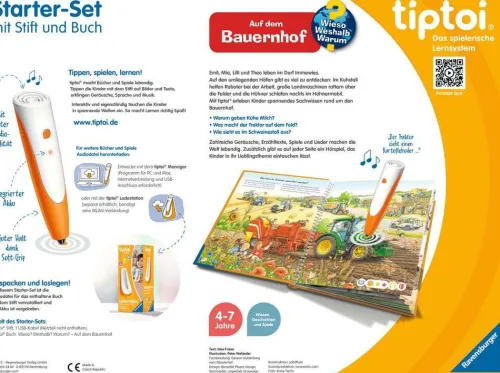 Ravensburger Spieleverlag Familien- & Gesellschaftsspiele*Ravensburger tiptoi Starter-Set 00114: Stift und Bauernhof-Buch - Lernsystem für Kinder ab 4 Jahren