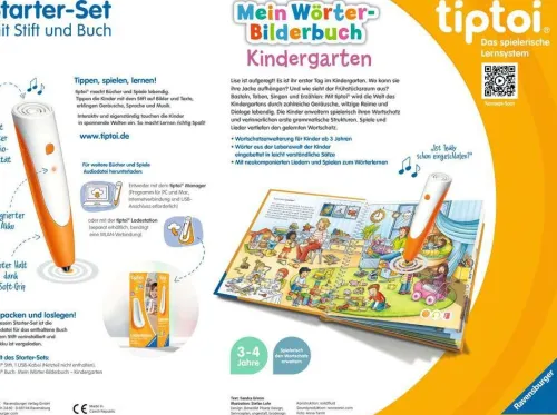 Ravensburger Spieleverlag Familien- & Gesellschaftsspiele*Ravensburger tiptoi Starter-Set 00113: Stift und Wörter-Bilderbuch Kindergarten- Lernsystem für Kinder ab 3 Jahren