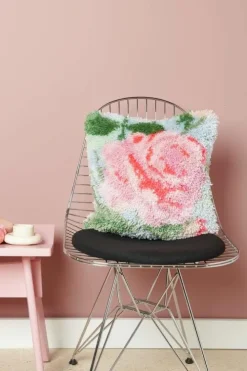 Rico Design GmbH & Co.KG Dekoration & Einrichtung-Rico Hooki Hooki, Knüpfset, Kissen Rose, 40x40cm