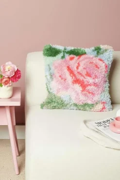 Rico Design GmbH & Co.KG Dekoration & Einrichtung-Rico Hooki Hooki, Knüpfset, Kissen Rose, 40x40cm