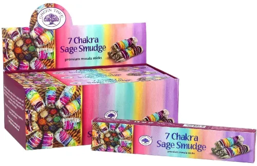 Räucherstäbchen Green Tree "7 Chakra Sage Smudge" 15gr.*Saraswati Outlet