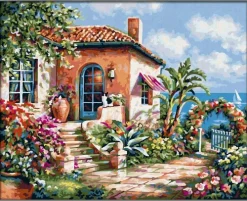 Schipper Malen nach Zahlen - Ferienhaus am Meer*Noris Spiele GmbH New