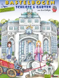 Schloss aus Papier basteln Bastelbogen Ausschneidebogen*Atelier Color Online