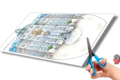 Schloss aus Papier basteln Bastelbogen Ausschneidebogen*Atelier Color Online