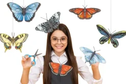 Atelier Color Bastelpapier & Origami*Schmetterlinge basteln aus Papier zum Aufhängen Bastelbogen