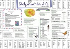 druckbunt Verlag Schreibtischunterlagen-Schreibunterlage "Stolperwörter"