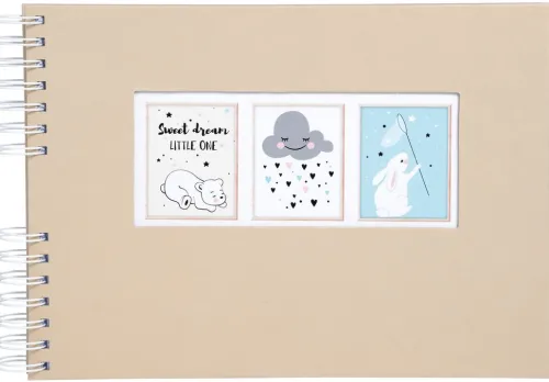 Quo Vadis Dekoration & Einrichtung-Scrapbooking-Set, Fotoalbum mit Spiralbindung, 50 Seiten weiß, 32x22 cm + Stifte, Sticker, Schablonen, Fotoecken