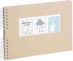 Quo Vadis Dekoration & Einrichtung-Scrapbooking-Set, Fotoalbum mit Spiralbindung, 50 Seiten weiß, 32x22 cm + Stifte, Sticker, Schablonen, Fotoecken