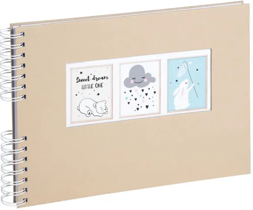 Quo Vadis Dekoration & Einrichtung-Scrapbooking-Set, Fotoalbum mit Spiralbindung, 50 Seiten weiß, 32x22 cm + Stifte, Sticker, Schablonen, Fotoecken