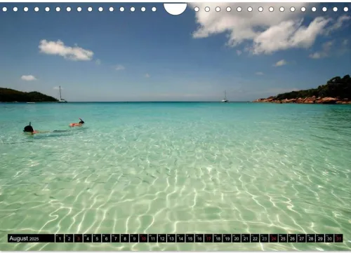 Calvendo Wandkalender*Seychellen (Wandkalender 2025 DIN A4 quer), Monatskalender