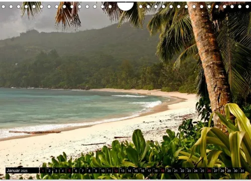 Calvendo Wandkalender*Seychellen (Wandkalender 2025 DIN A4 quer), Monatskalender
