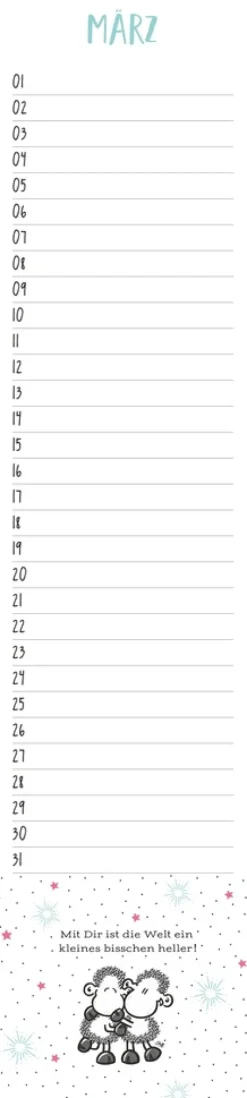 sheepworld Geburtstagskalender Langplaner*Heye Hot