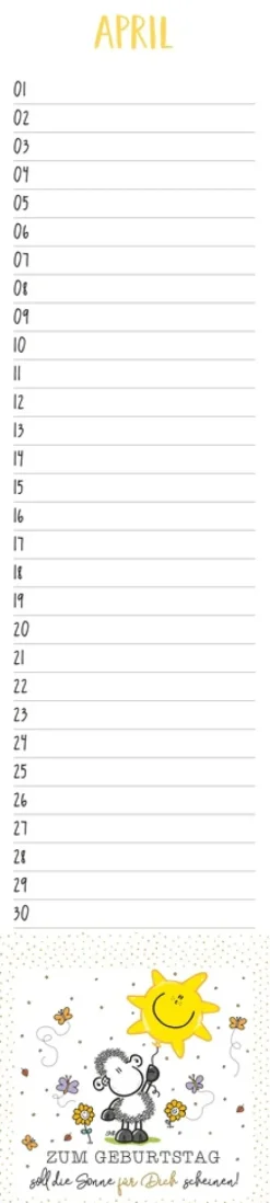 sheepworld Geburtstagskalender Langplaner*Heye Hot