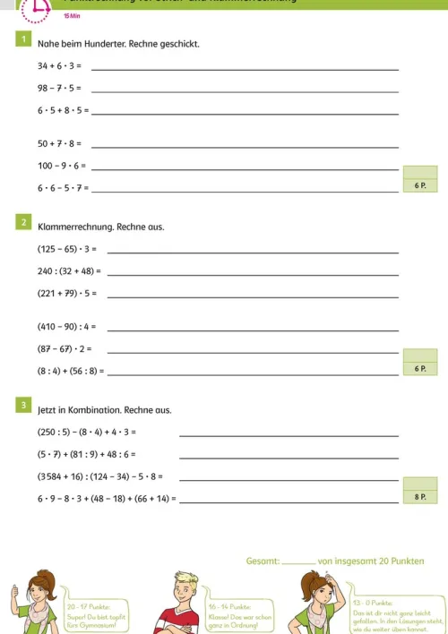 Klett Lerntraining Abi Trainer·Mathematik|Grundschule·Mathematik-Sicher ins Gymnasium 15-Minuten-Kurztests Mathematik 4. Klasse