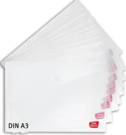 Sicht- und Schutzhülle für Kamishibai-Bildkarten (Kamishibai-Hülle), DIN A3, mit Klettverschluss, transparent, Vorteilspack mit 10 Exemplaren*Don Bosco Medien GmbH Outlet