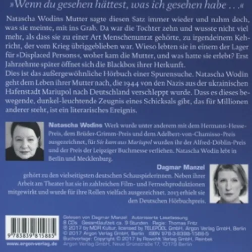 Argon Verlag GmbH Romane·Tagebücher|Romane·Biografische Romane*Sie kam aus Mariupol