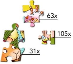 Sieben kleine Hasen. Unser Familien-Puzzle 199 Teile*Oetinger New