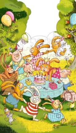 Sieben kleine Hasen. Unser Familien-Puzzle 199 Teile*Oetinger New