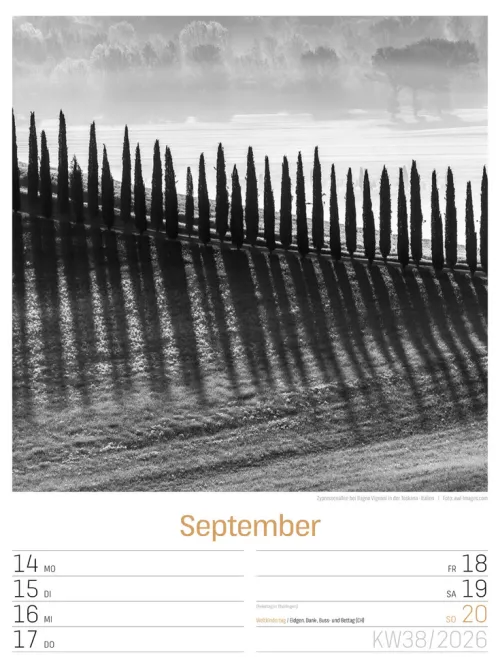 Ackermann Kunstverlag Wochenkalender*Silent Nature Wochenplaner Kalender 2026