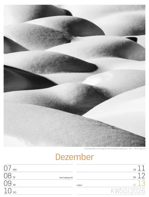 Ackermann Kunstverlag Wochenkalender*Silent Nature Wochenplaner Kalender 2026