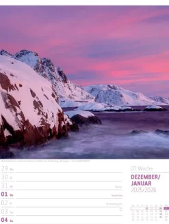 Ackermann Kunstverlag Wochenkalender-Skandinavien Wochenplaner Kalender 2026 | Der Zauber des hohen Nordens