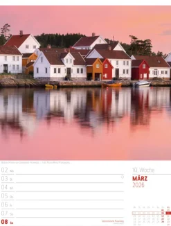 Ackermann Kunstverlag Wochenkalender-Skandinavien Wochenplaner Kalender 2026 | Der Zauber des hohen Nordens