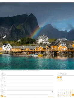 Ackermann Kunstverlag Wochenkalender-Skandinavien Wochenplaner Kalender 2026 | Der Zauber des hohen Nordens