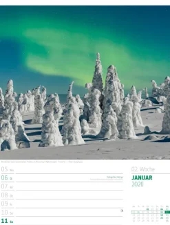 Ackermann Kunstverlag Wochenkalender-Skandinavien Wochenplaner Kalender 2026 | Der Zauber des hohen Nordens