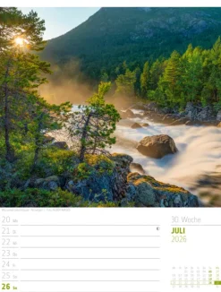 Ackermann Kunstverlag Wochenkalender-Skandinavien Wochenplaner Kalender 2026 | Der Zauber des hohen Nordens