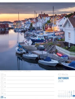 Ackermann Kunstverlag Wochenkalender-Skandinavien Wochenplaner Kalender 2026 | Der Zauber des hohen Nordens