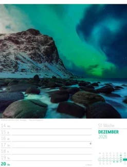 Ackermann Kunstverlag Wochenkalender-Skandinavien Wochenplaner Kalender 2026 | Der Zauber des hohen Nordens