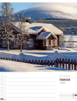 Ackermann Kunstverlag Wochenkalender-Skandinavien Wochenplaner Kalender 2026 | Der Zauber des hohen Nordens
