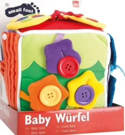 Small foot 5515 - Baby Würfel, Babywürfel, Stoff/Kunststoff, 16cm*Legler