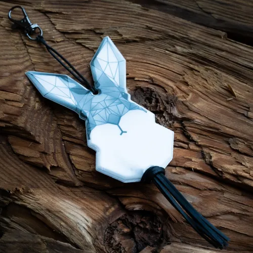 Bookchair Vertrieb Bastelpapier & Origami*Softreflector ORIGAMI (Hase) Reflektor für Taschen und Kleidung