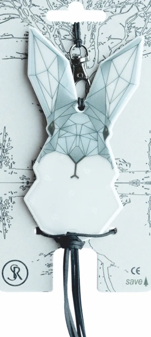 Bookchair Vertrieb Bastelpapier & Origami*Softreflector ORIGAMI (Hase) Reflektor für Taschen und Kleidung